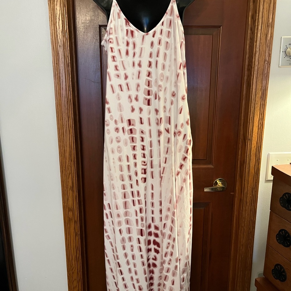 Patterned Maxi Dress with Pockets